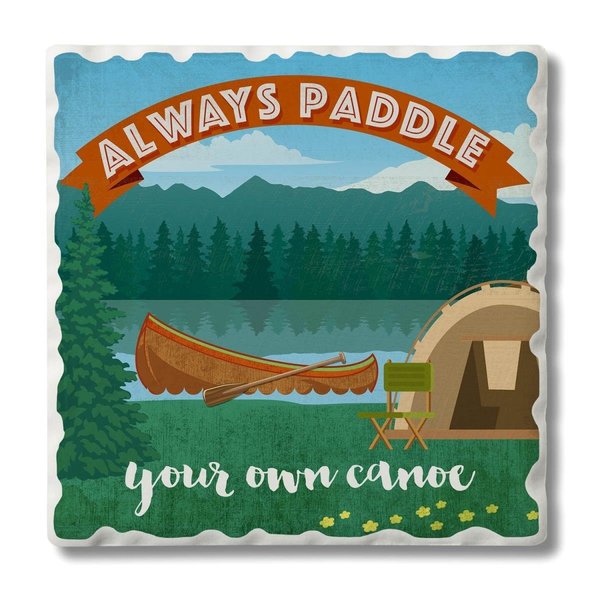 Counterart Counter Art Always Paddle Single Tumbled Tile Coaster CART0201593